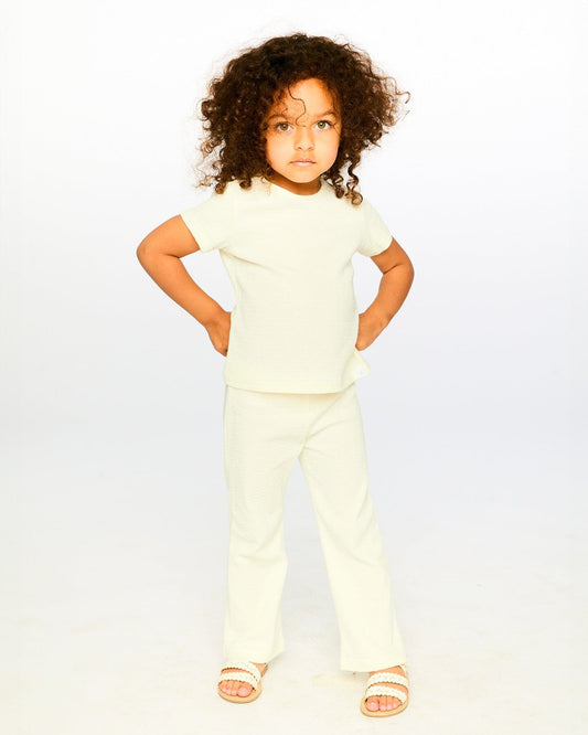 Crinkle Jersey T-Shirt Off White