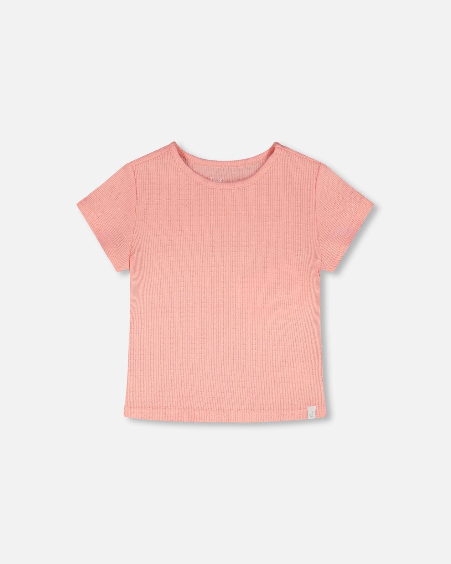 Crinkle Jersey T-Shirt Off Peach Pink