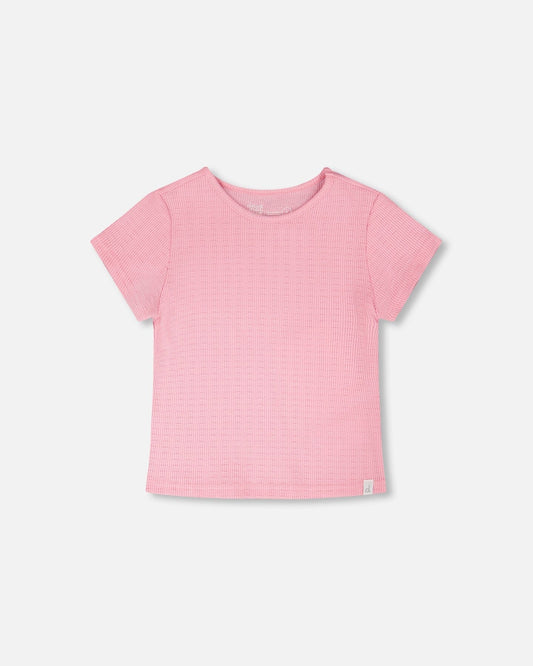 Crinkle Jersey T-Shirt Pink