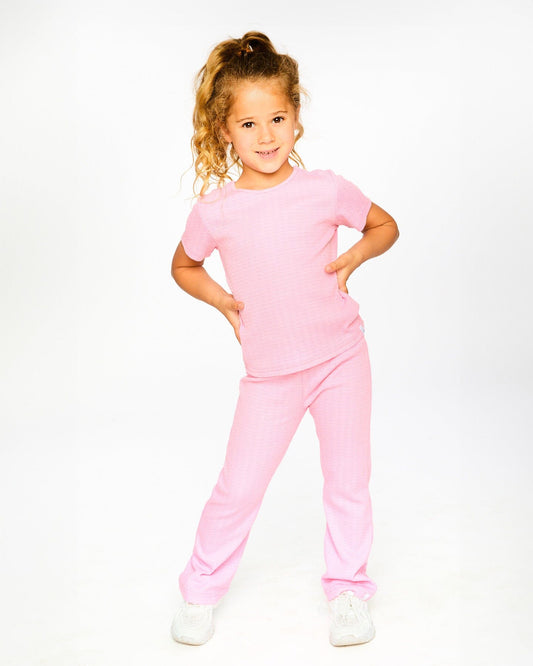 Crinkle Jersey T-Shirt Pink