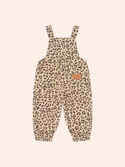 Salopette en jean imprimé léopard | Huxbaby