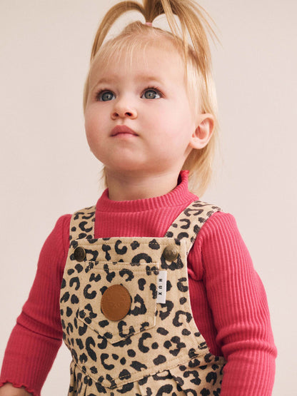 Salopette en jean imprimé léopard | Huxbaby
