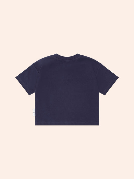 T-shirt chantier | Bleu marine | Huxbaby