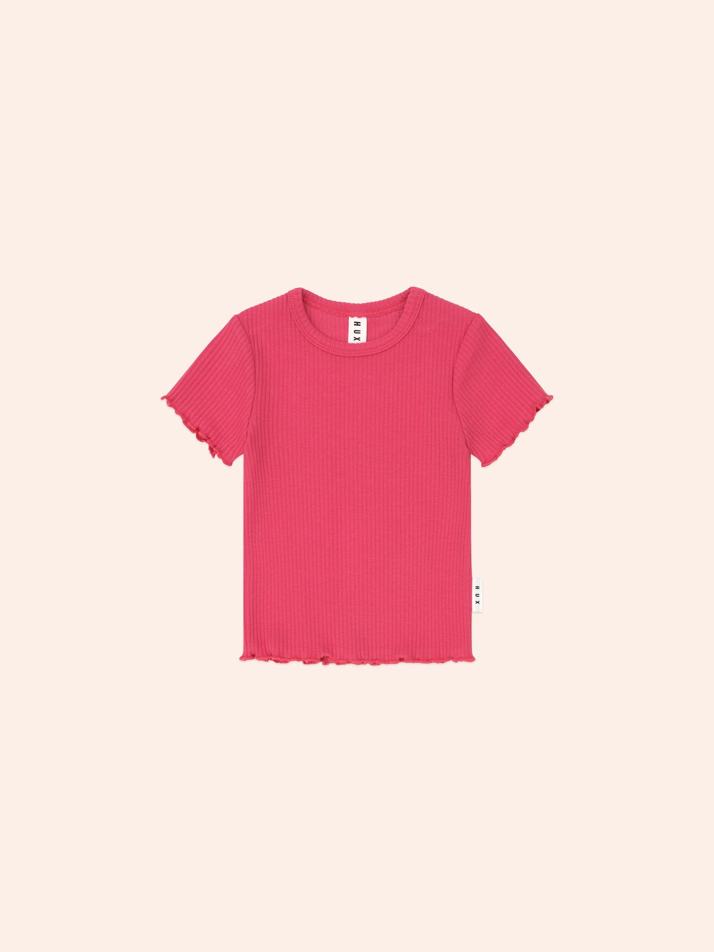 Cherry Rib Tee | Cherry | Huxbaby