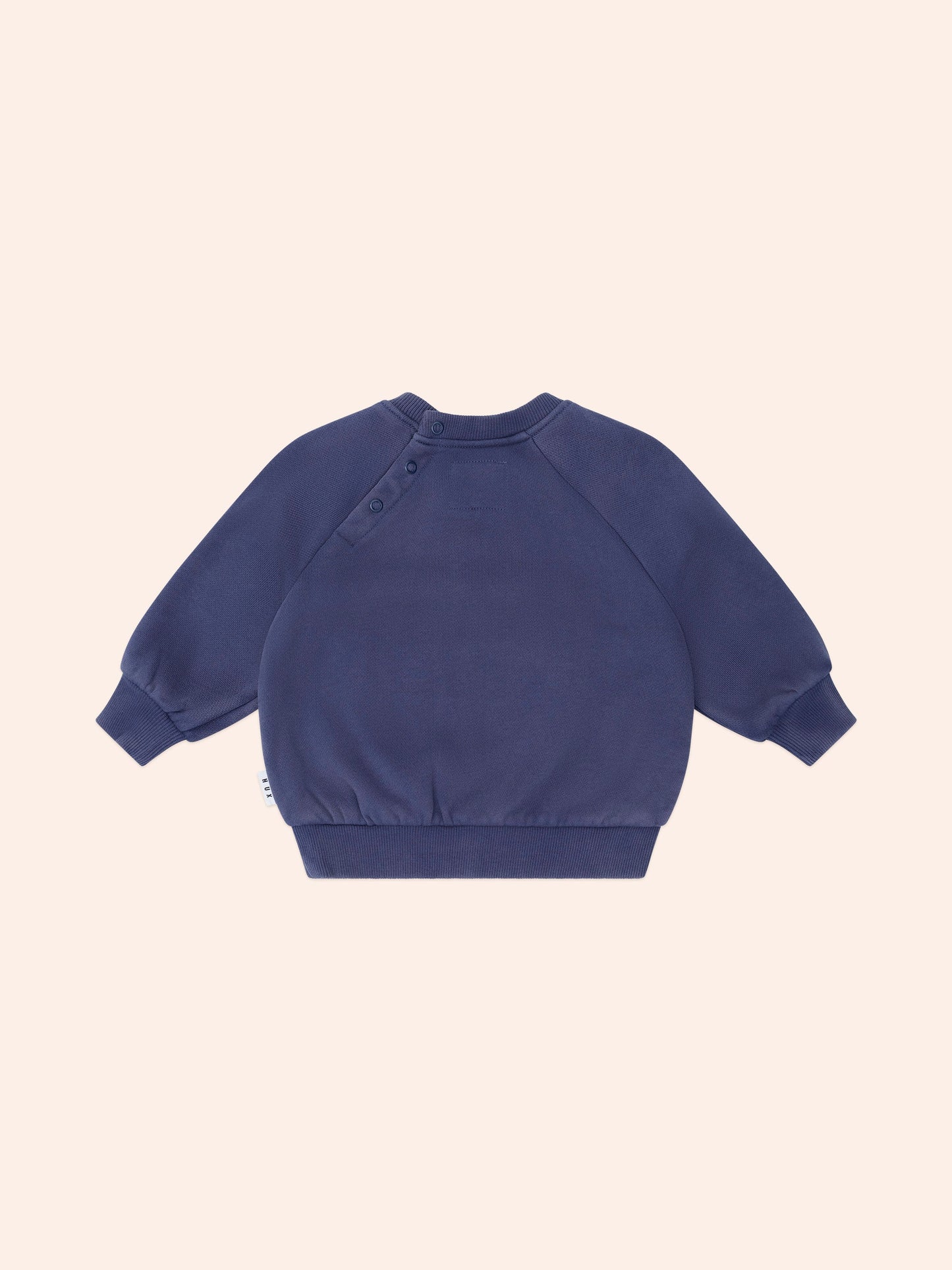 Sweat-shirt Dino Artisan | Bleu Marine Délavé | Huxbaby