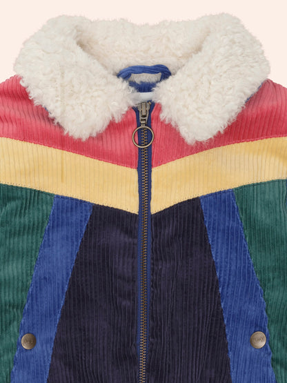 Veste en velours côtelé Colour Block | Multicolore | Huxbaby