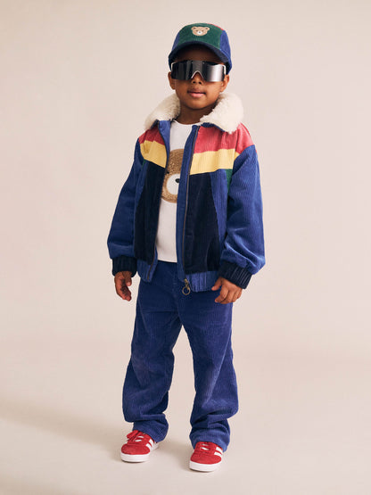 Veste en velours côtelé Colour Block | Multicolore | Huxbaby