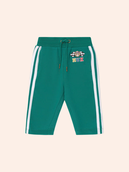 Pantalon de jogging Racer Stripe | Émeraude | Huxbaby