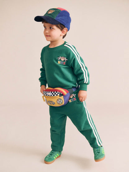 Pantalon de jogging Racer Stripe | Émeraude | Huxbaby
