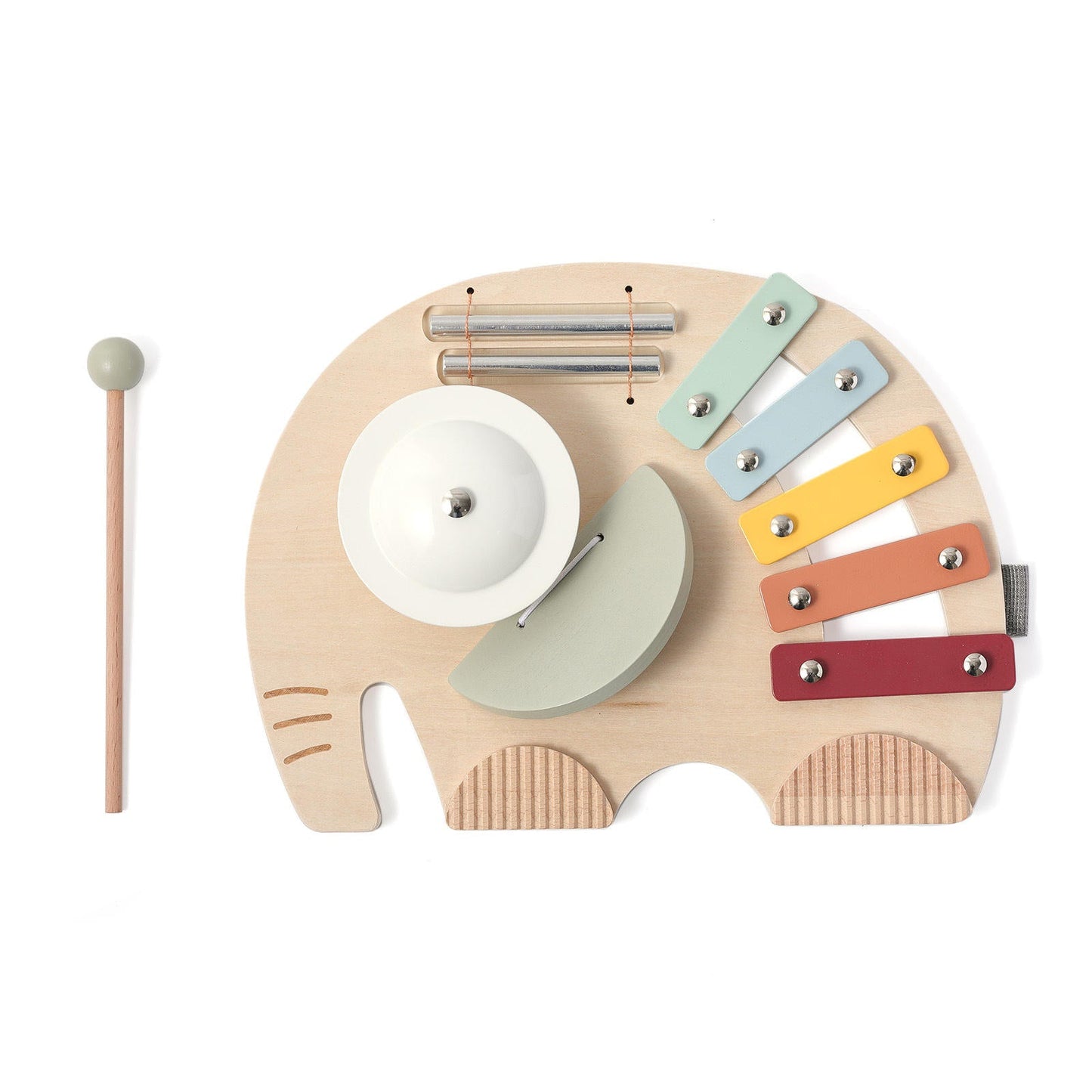 Tableau d'activités musicales Éléphant – Jouet musical 5 en 1