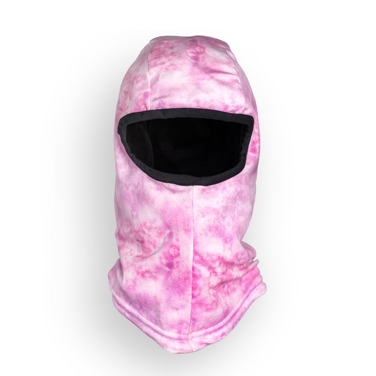Cagoule réversible micropolaire noire cœur pivoine rose