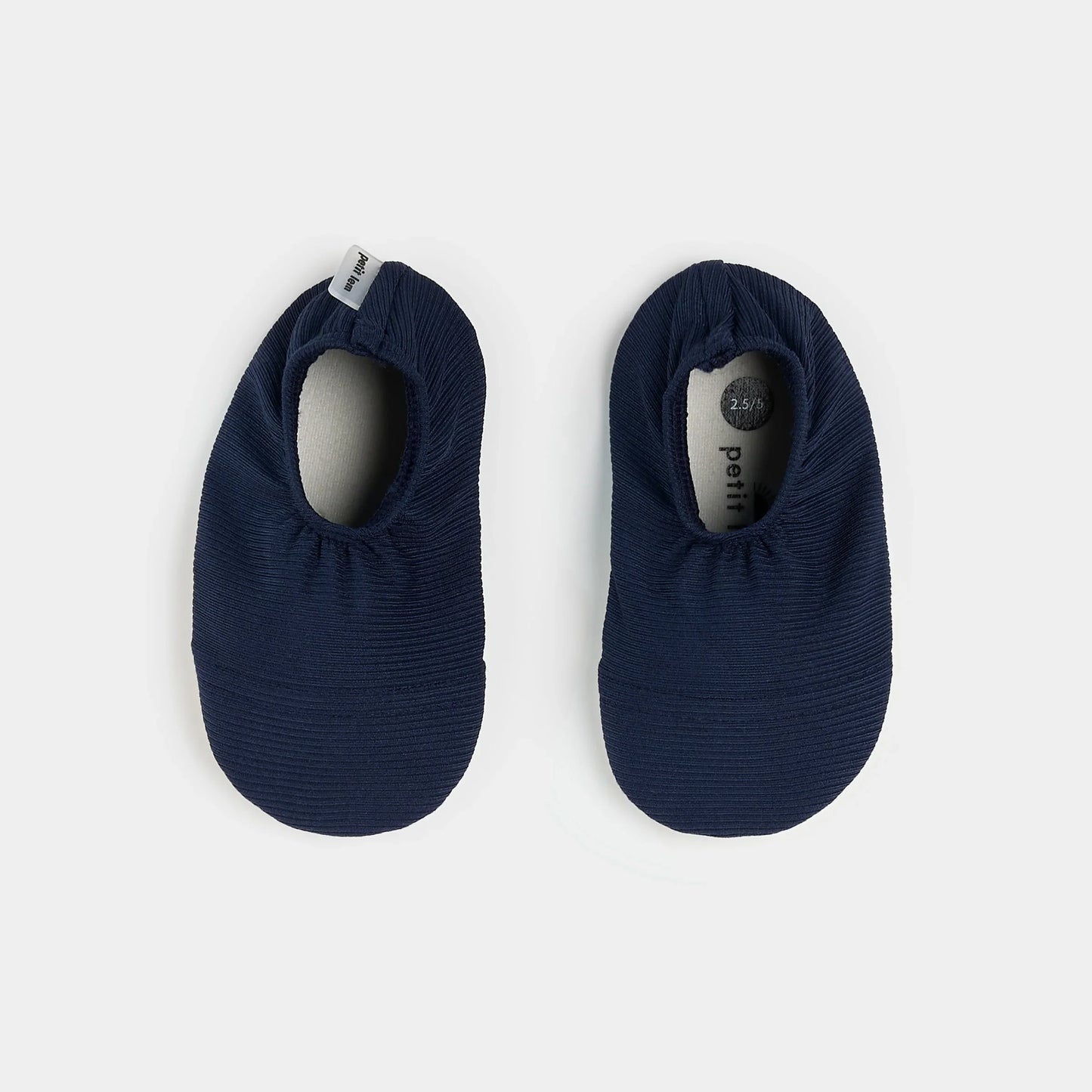 Chaussons de natation côtelés bleu marine | Petit Lem