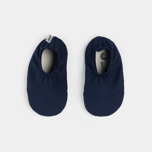 Chaussons de natation côtelés bleu marine | Petit Lem