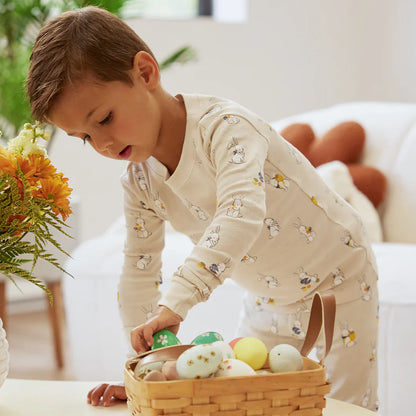 Pyjama crème imprimé chasse aux œufs | Petit Lem
