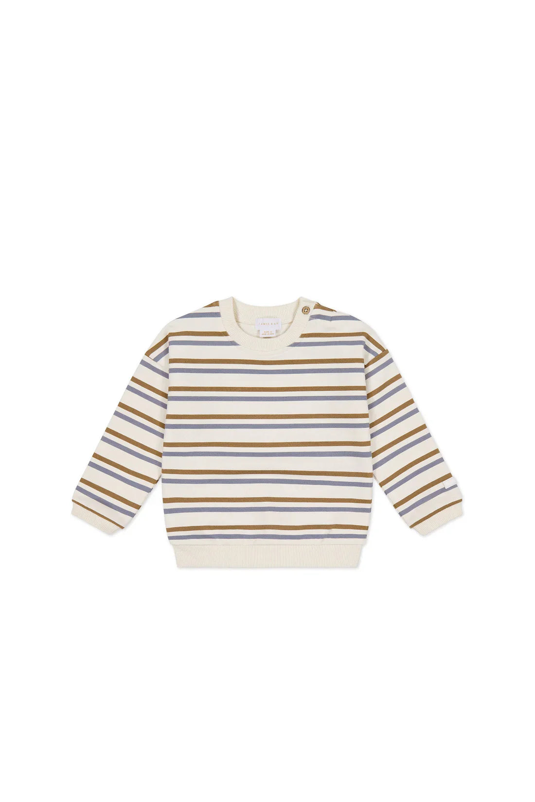 Sweat-shirt Damien en coton biologique | Tigre à rayures Hudson | Jamie Kay