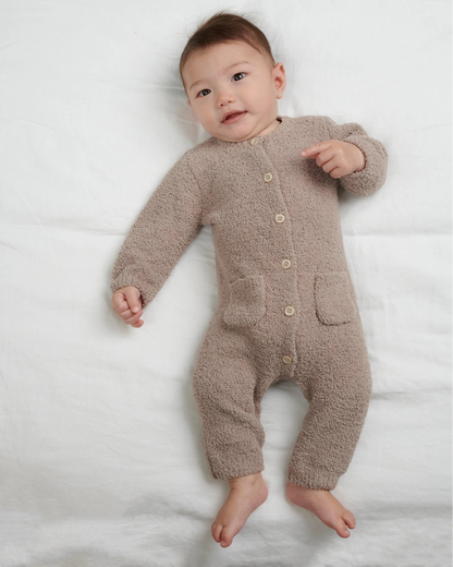 Grenouillère manches longues - Fuzzy | Taupe | 7AM