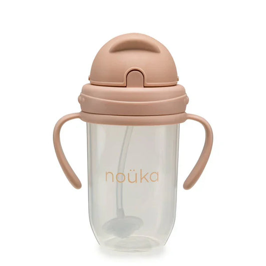 Non-Spill Weighted Straw Cup 9 oz | noüka | Soft Blush