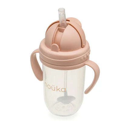 Gobelet à paille lestée anti-déversement 266 ml | noüka | Rose doux