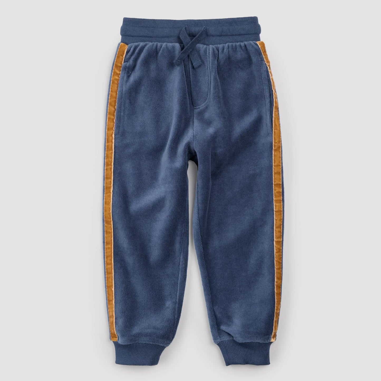 Joggers Rétro Rayés | Velours Bleu | Miles the Label