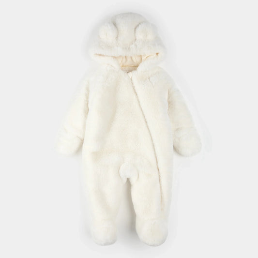 Plush Bear Playsuit | Off-White | Petit Lem