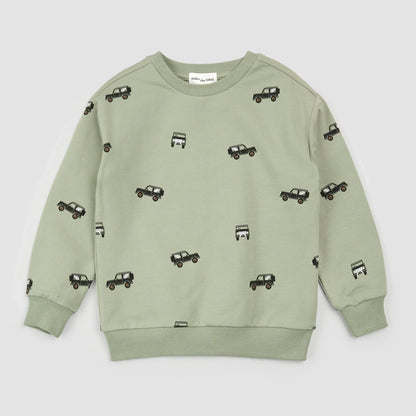 Off Roading Print on Sage Sweatshirt | Miles the Label