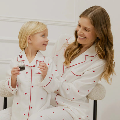 Ensemble de pyjama en popeline Petits Cœurs | Petit Lem