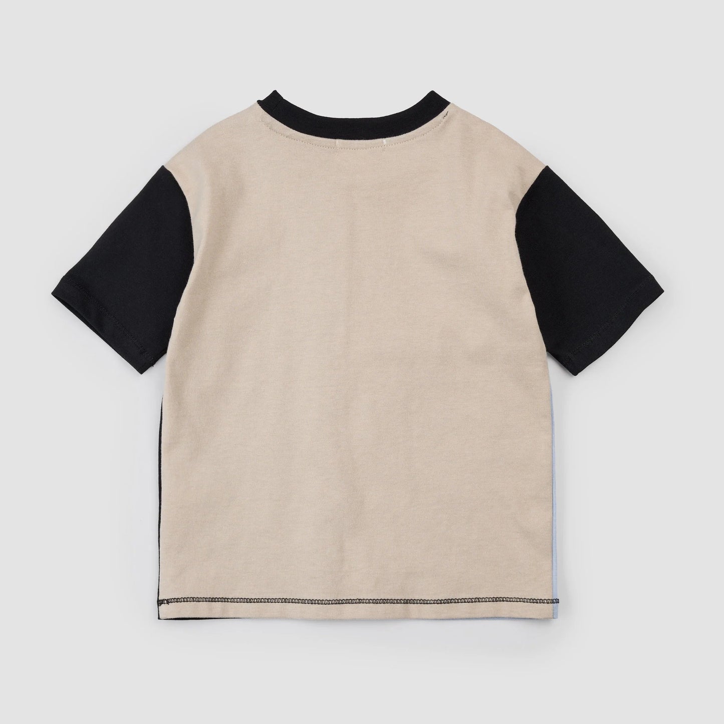 Colour Block T-Shirt & Shorts Set | Taupe | Miles The Label