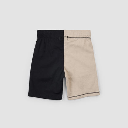 Ensemble T-shirt et short color block | Taupe | Miles The Label