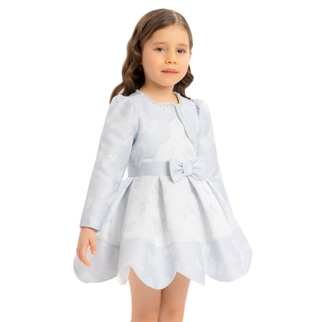 Robe de princesse bleu layette