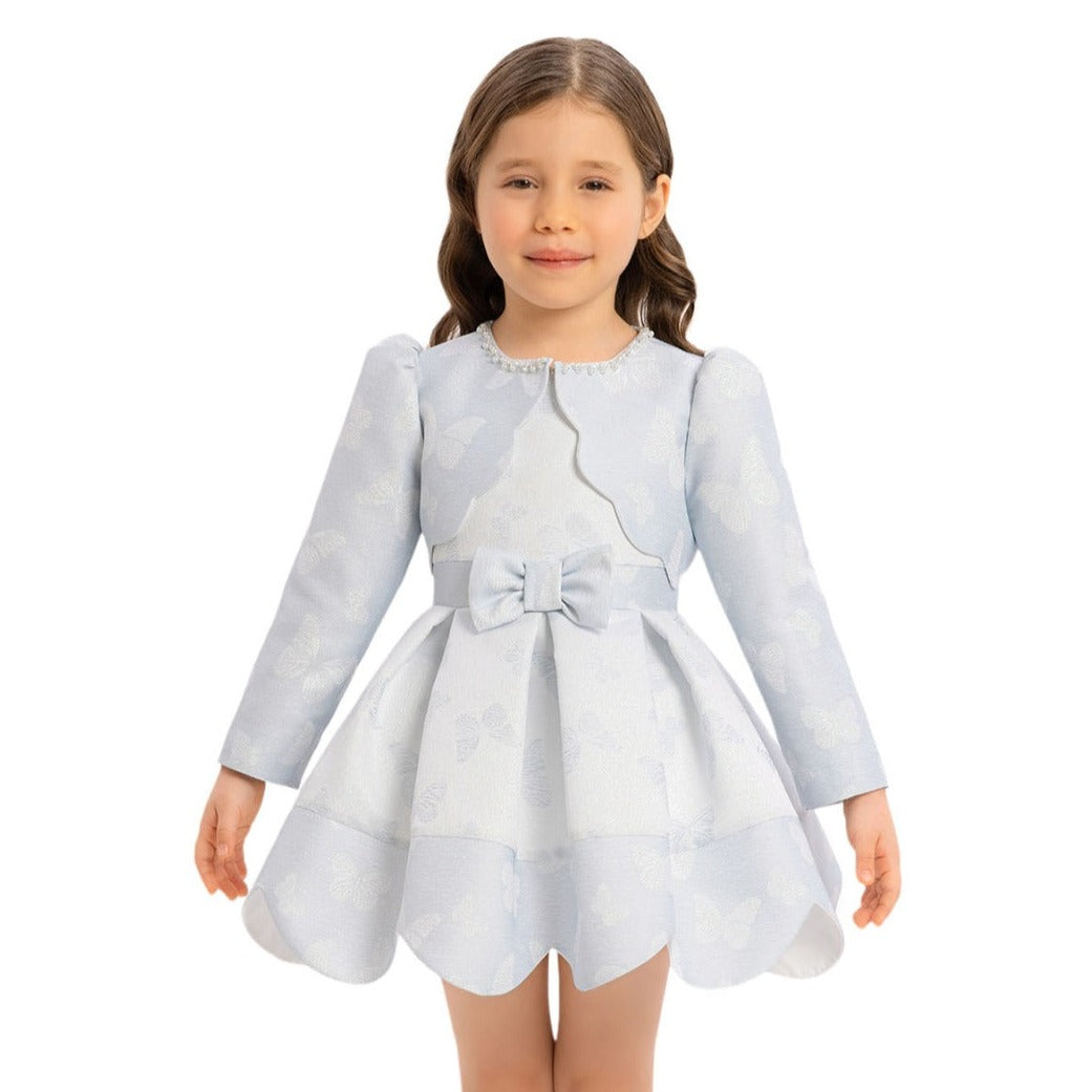 Robe de princesse bleu layette