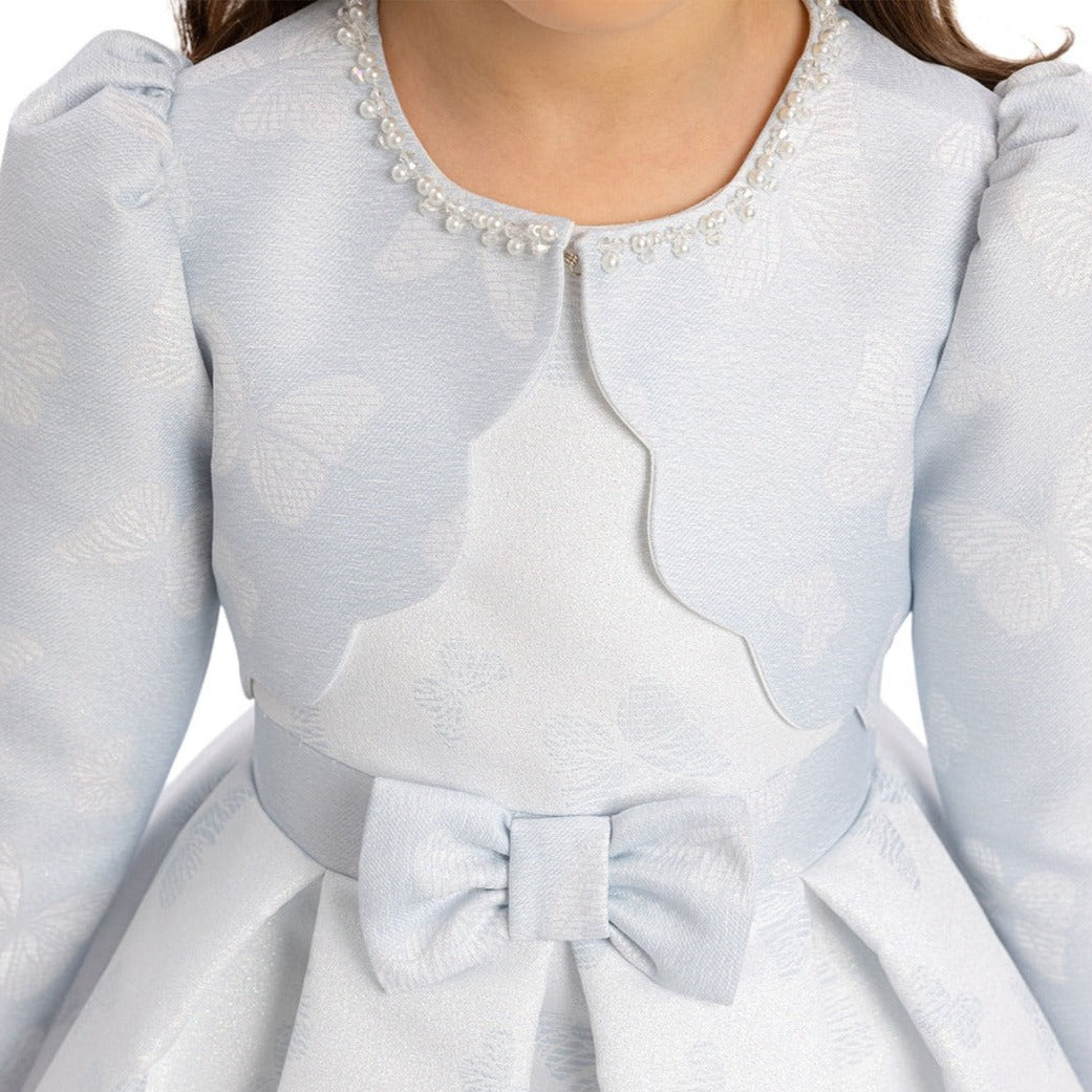 Robe de princesse bleu layette