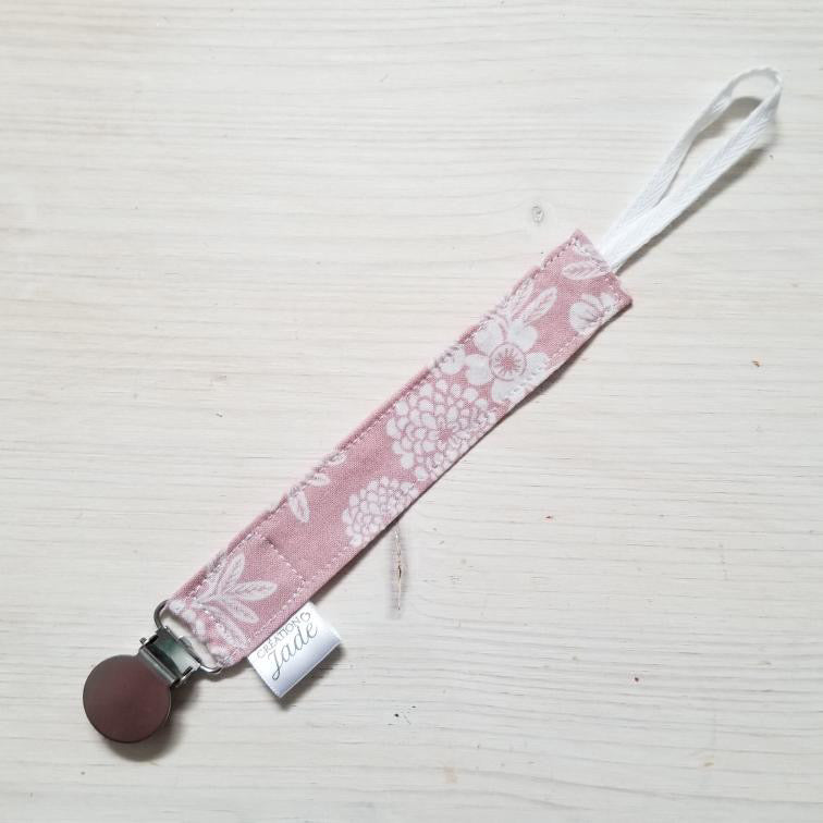 Nouveauté - Attache-suce Tissu - clip Inox - Bloom
