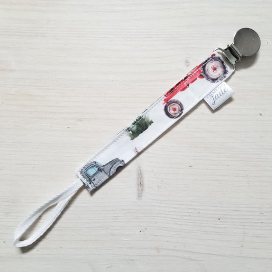 Nouveauté - Attache-suce Tissu - clip Inox - Mathurin