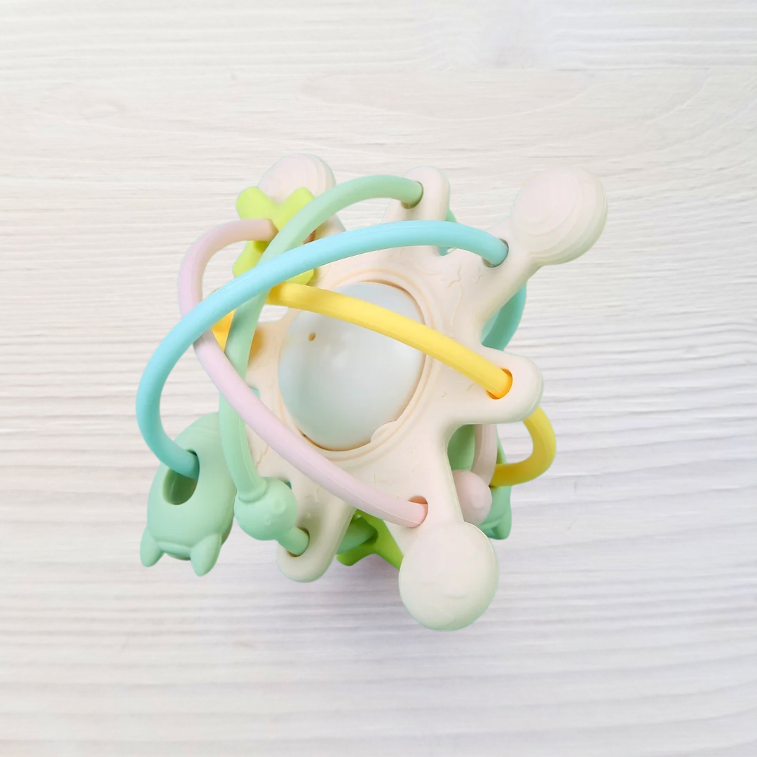 Jouet hochet - Globe aux couleurs pastel