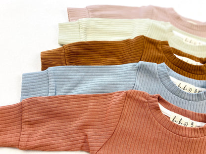 Ensemble deux pièces en coton biologique pour bébé, Terracotta rose | ba.be.O Canada