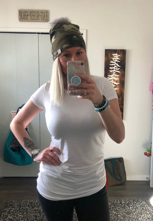 Ashley Ruched Maternity and Nursing T-Shirt