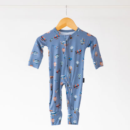 Vintage Voyager Bamboo Zippered Romper
