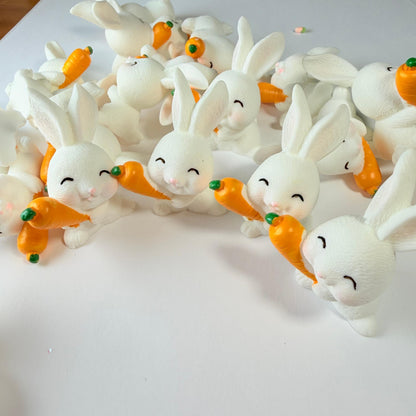 3D Bunny and Carrot Charms for DIY Crafts