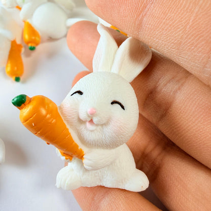 3D Bunny and Carrot Charms for DIY Crafts