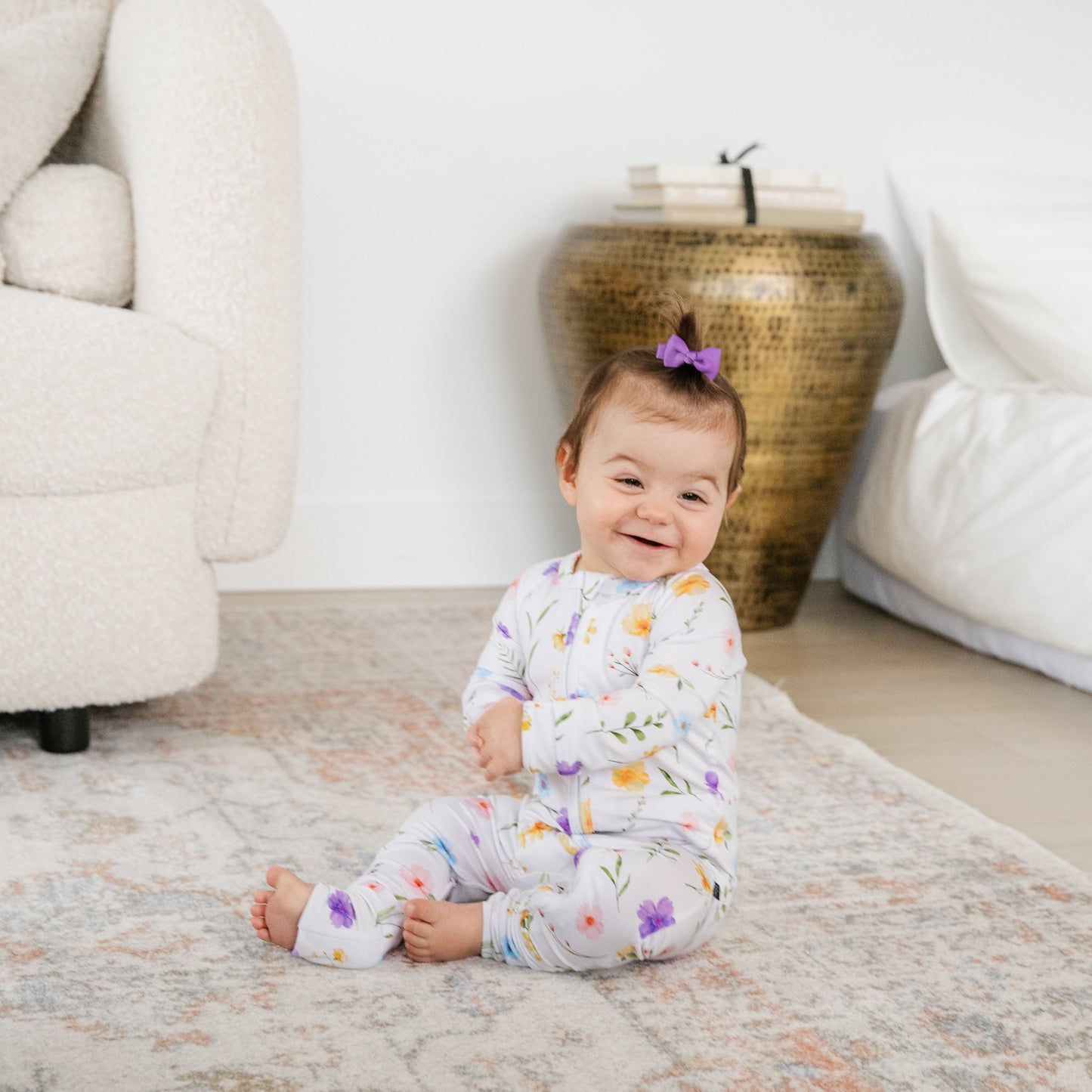 Wildflower Bamboo Zippered Romper