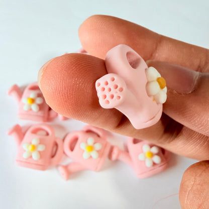 Pink Watering Can Charms for DIY Crafts