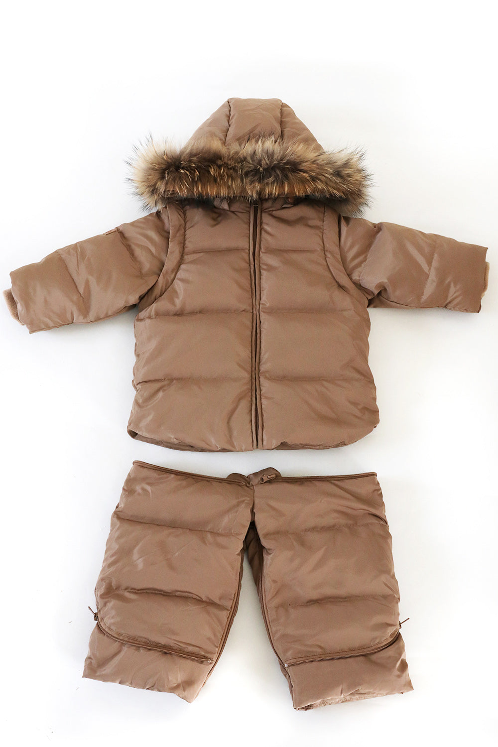 PRE-ORDER Beige 4in1 Transformer Snowsuit
