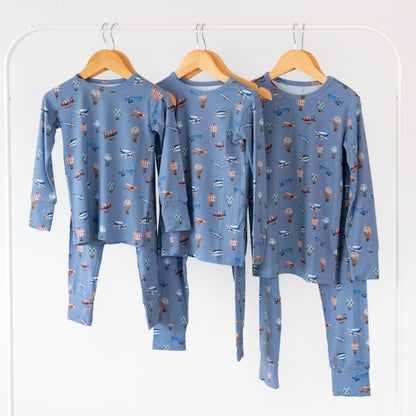 Vintage Voyager Two-Piece Pajama Set