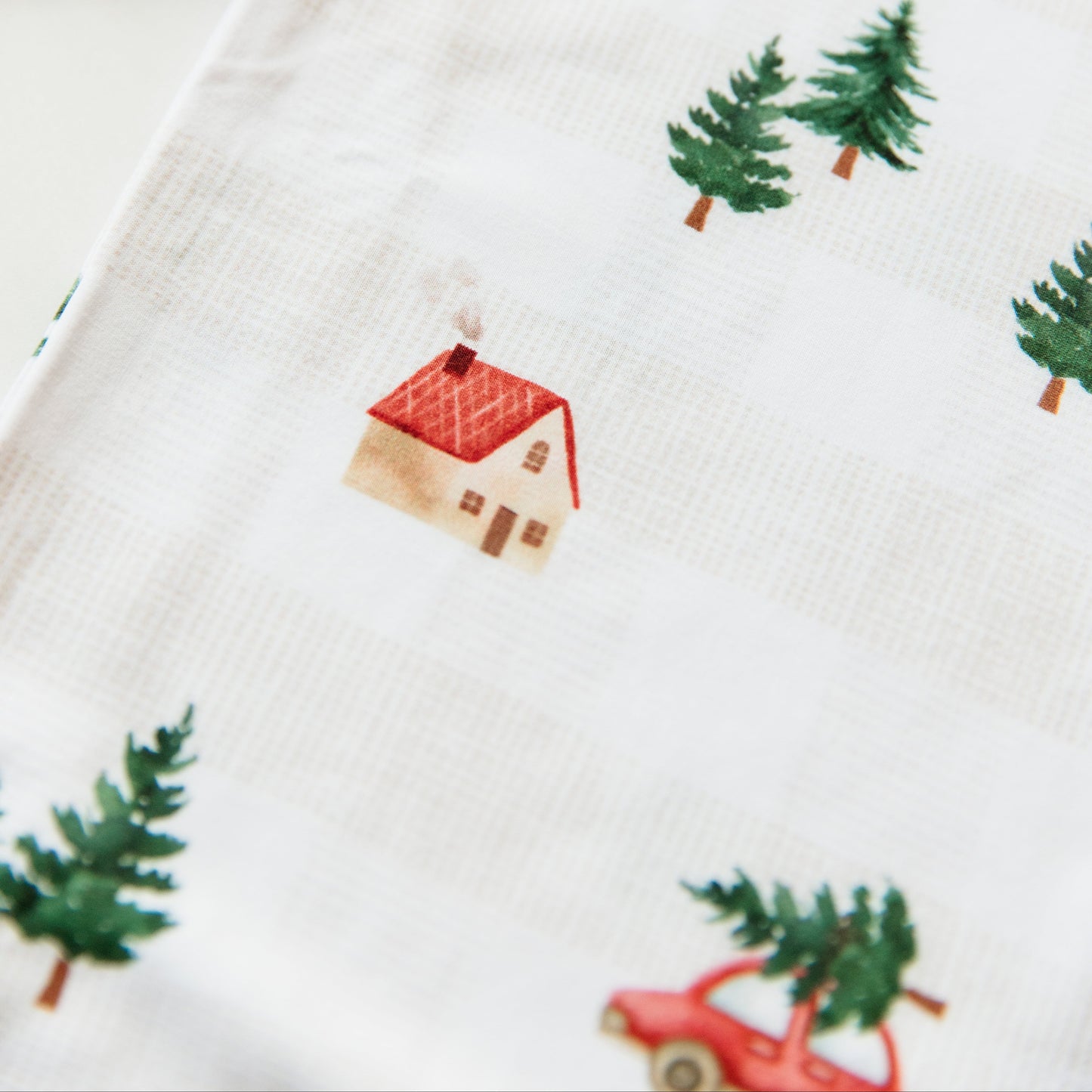 Winter Cottage Bamboo Zippered Romper