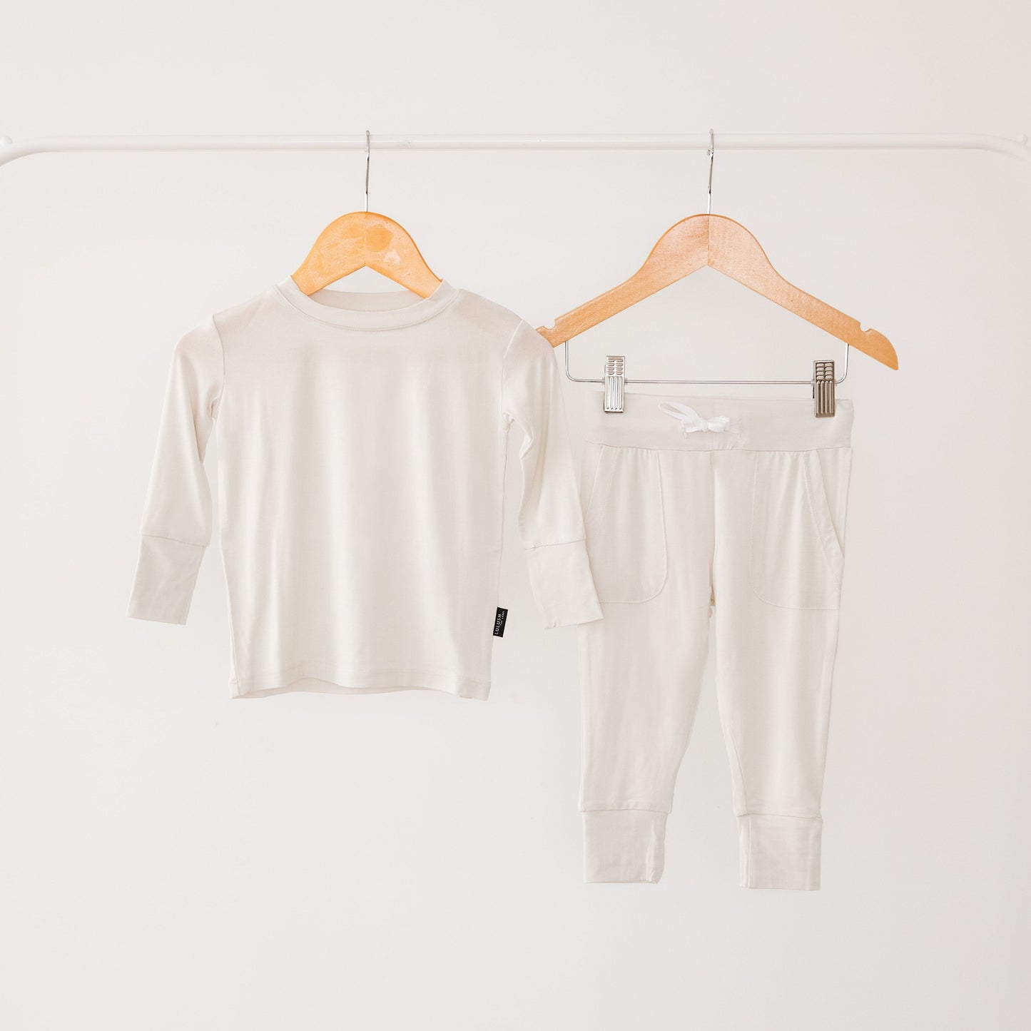 Cloud Grey Bamboo 2-Piece Long Sleeve Jogger Set