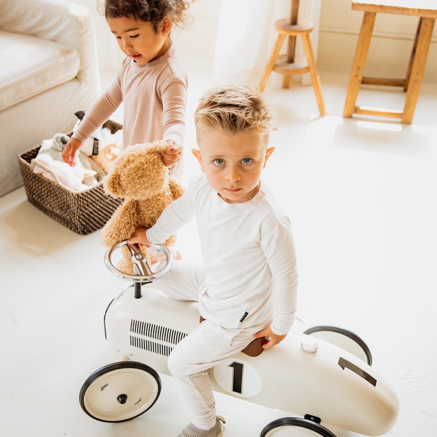 Cloud Grey Bamboo 2-Piece Long Sleeve Jogger Set