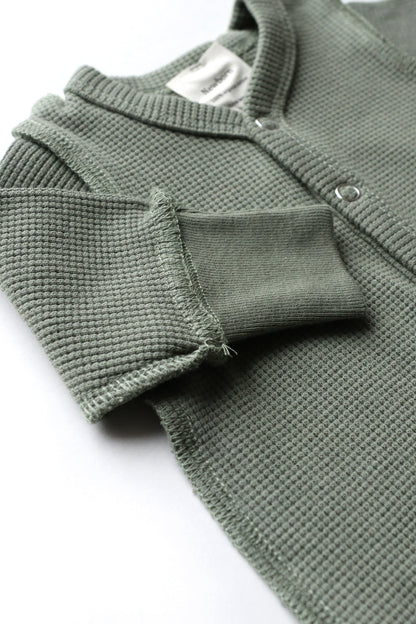 Pyjama Gaufre en Coton Bio - Écume de Mer