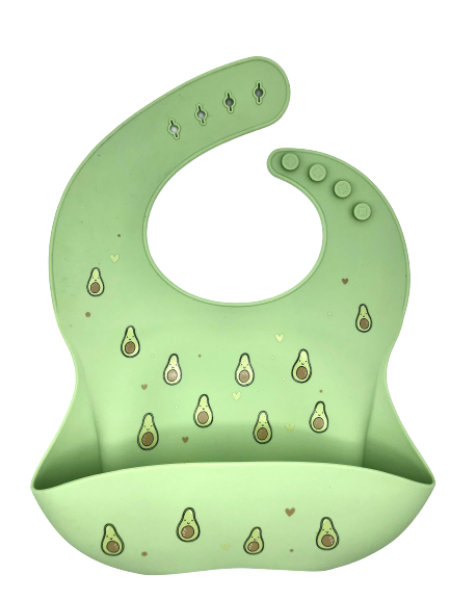 Silicone Baby Bib-Avocados