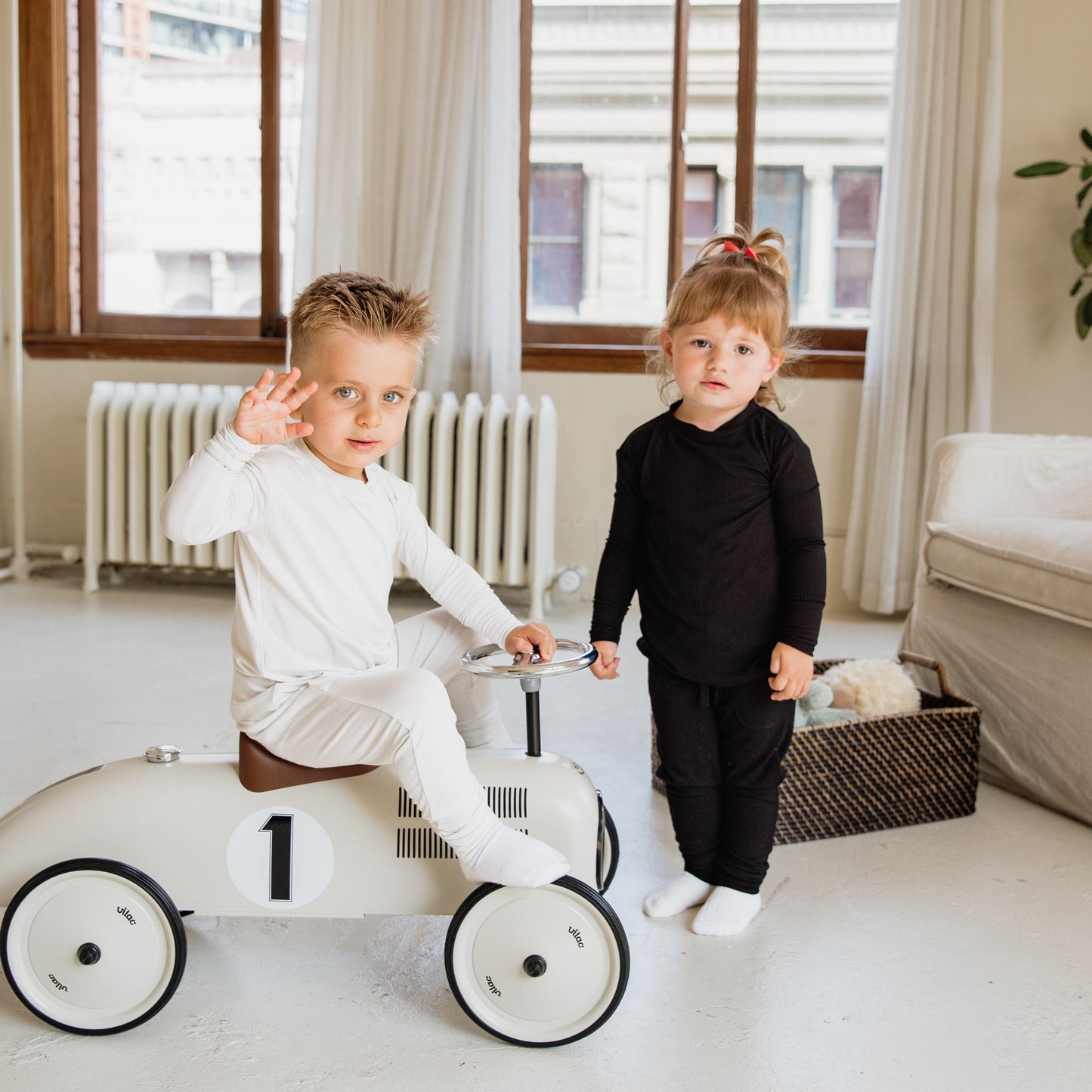 Cloud Grey Bamboo 2-Piece Long Sleeve Jogger Set