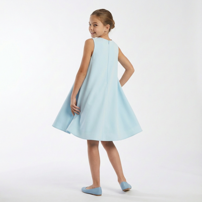 Roseleaf Elegance — Robe évasée à fleur